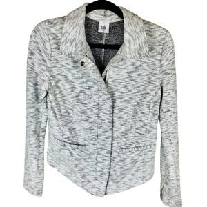 Cabi Zip Up Heathered Grey Jacket Womens S Lightweight Casual Classic Bomber